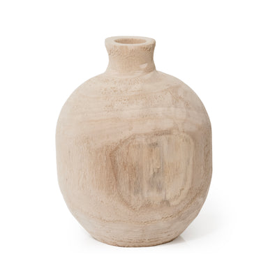 Paulownia Wood Round Vase