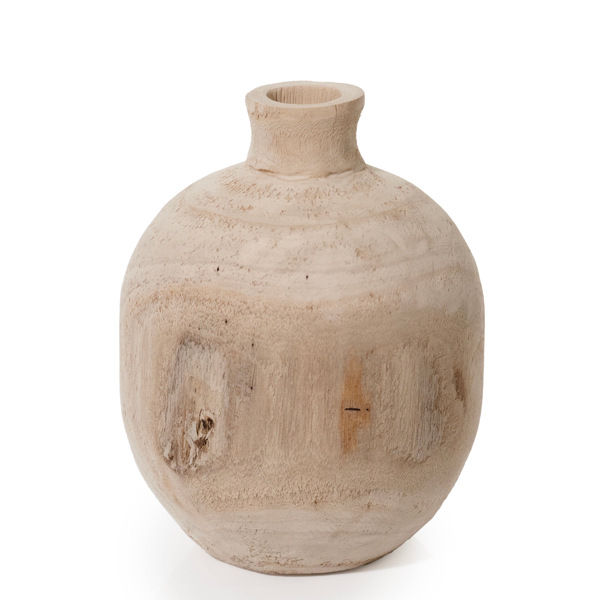 Paulownia Wood Round Vase