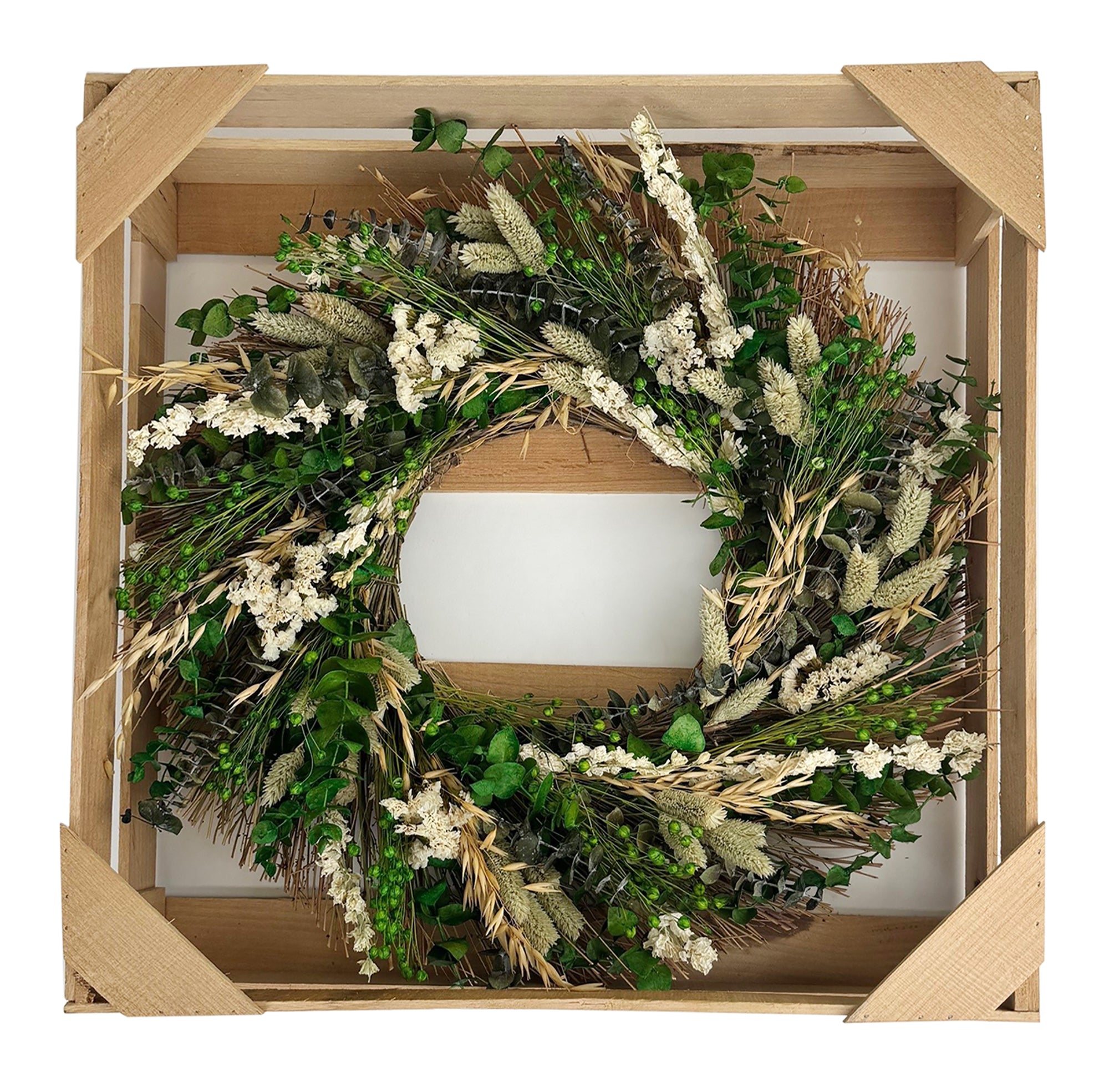 Savannah Wreath in storage crate