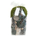 Botanical potpourri in clear bag. Potpourri is green, white and natural.