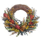 Floral artichoke half wreath.
