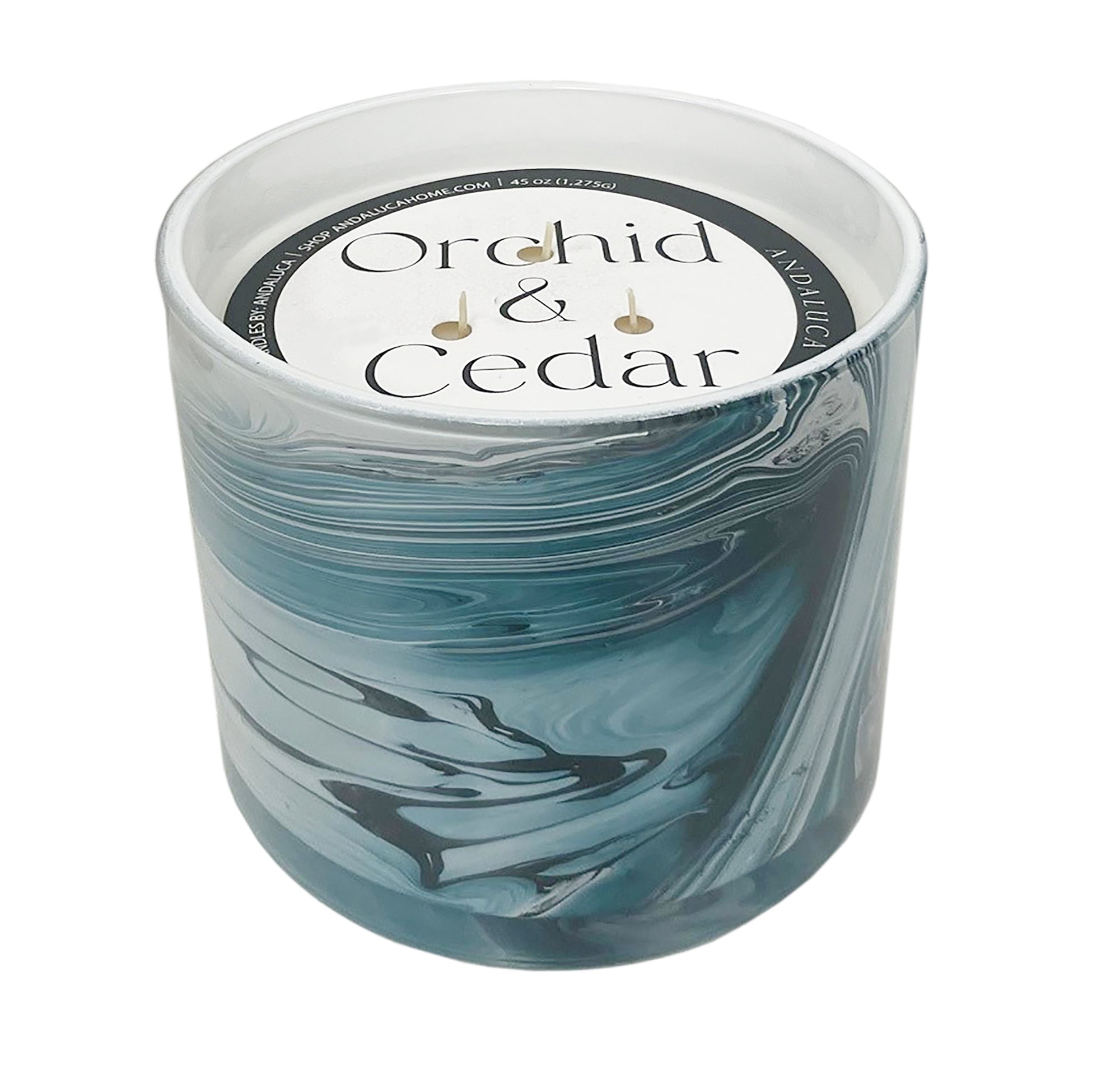 JUMBO Orchid & Cedar 45 oz. Swirl Glass Candle