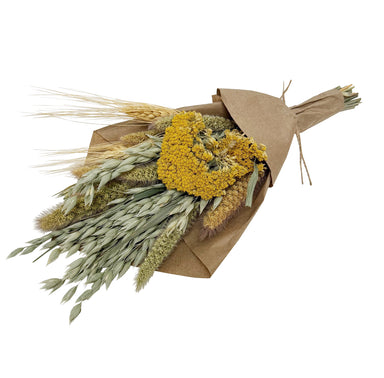 Grains bouquet in yellow and natural.
