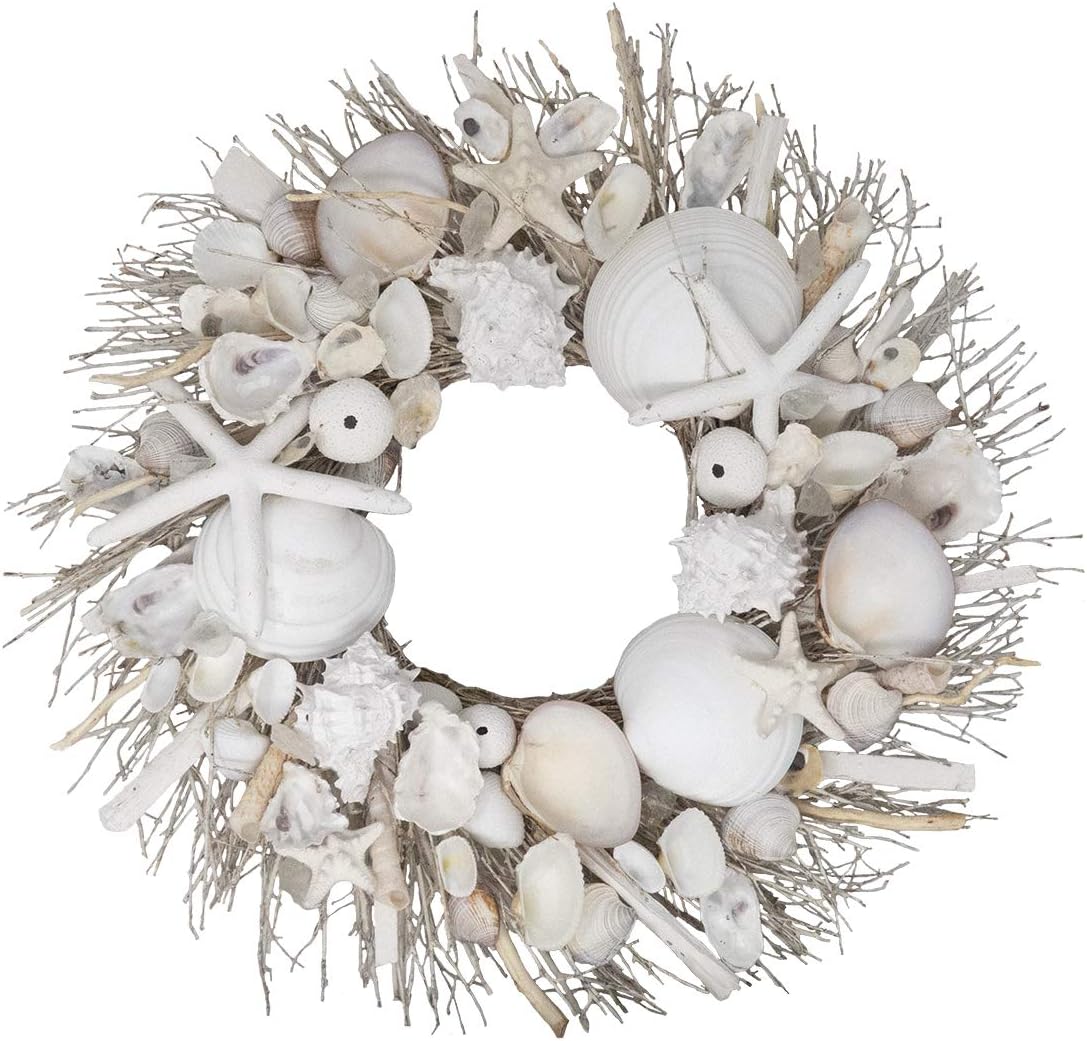 White Sands Coastal Seashell Wreath