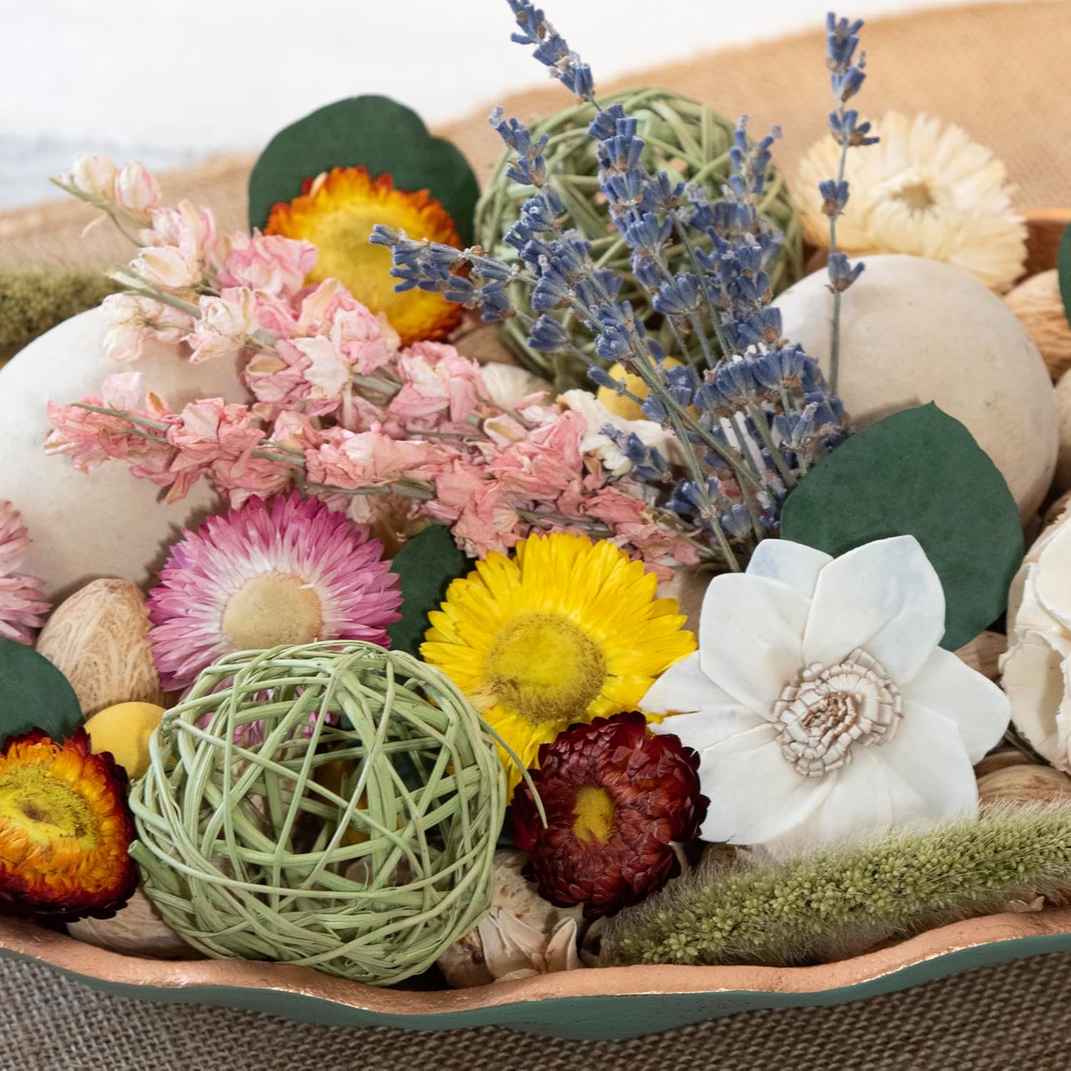 Floral Strawflowers Potpourri  zoomed 
