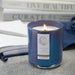 lit candle on sitting on a desk
