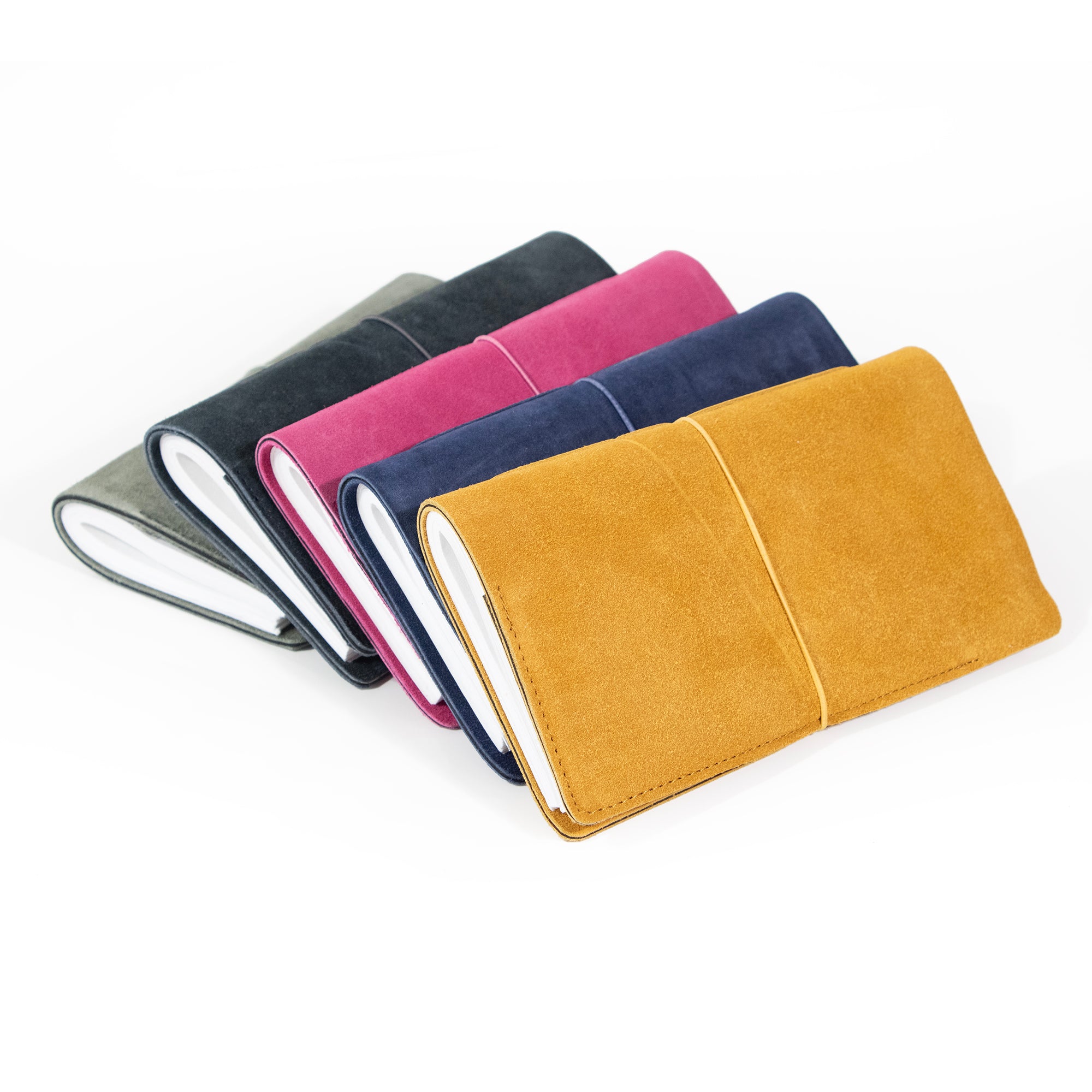 Teal Grey Suede Journal W/ Organic Cotton Paper:  Small