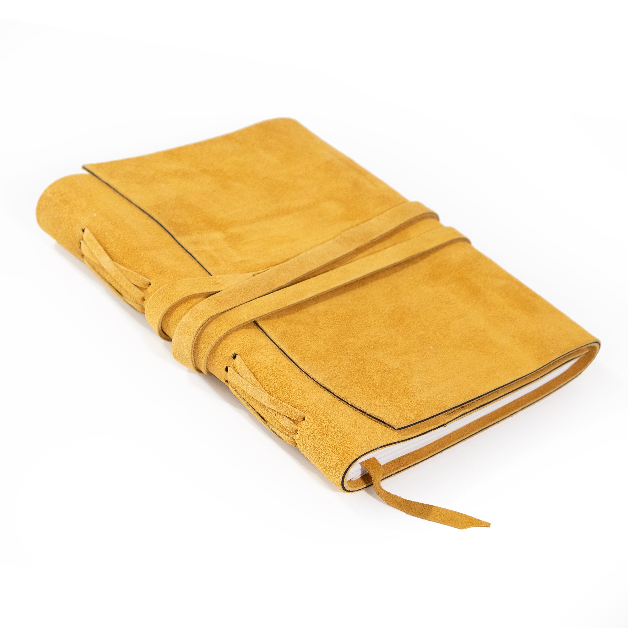 Dijon Yellow Suede Journal w/ Organic Cotton Paper: Large