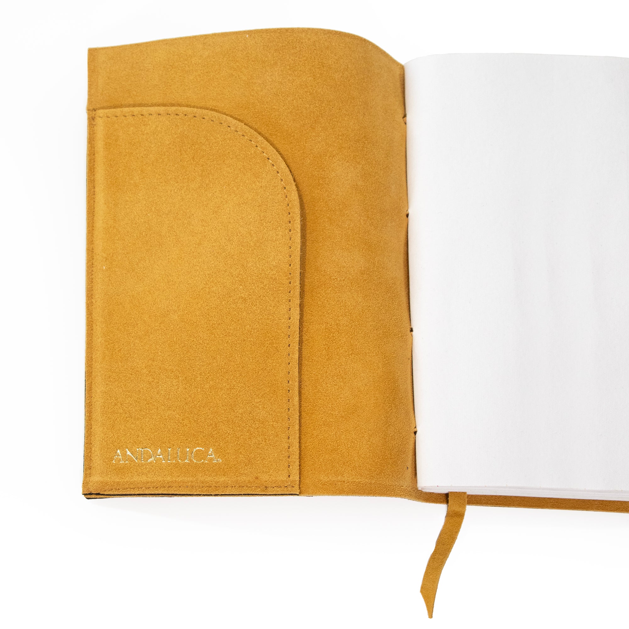 Dijon Yellow Suede Journal w/ Organic Cotton Paper: Large