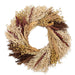 Fall wreath in cream, tan and brown grains.