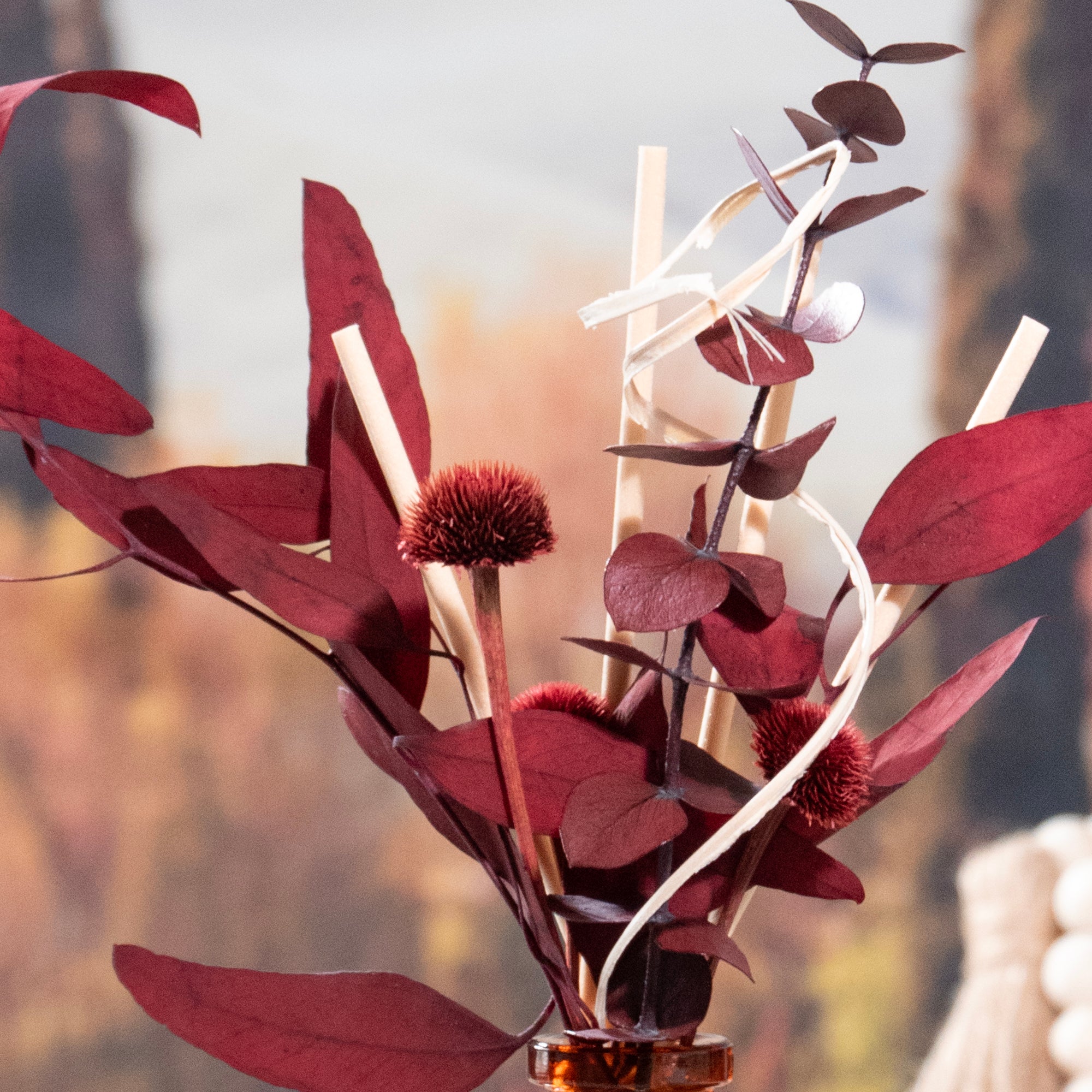 Burgandy Reed Diffuser Burgundy Red Eucalyptus Floral Fragrance Diffuser — Andaluca Home