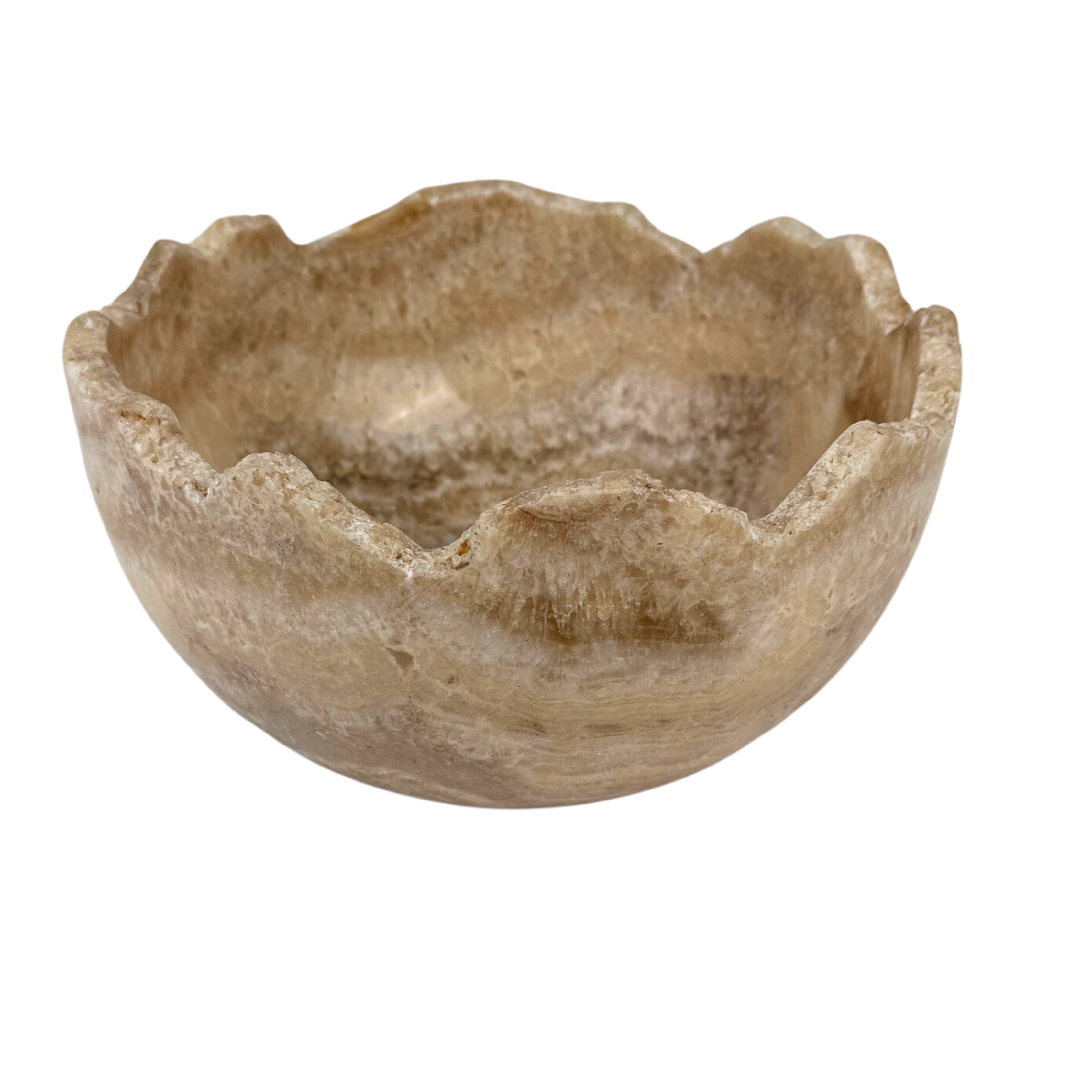 Live Edge Decorative Stone Bowl 9in