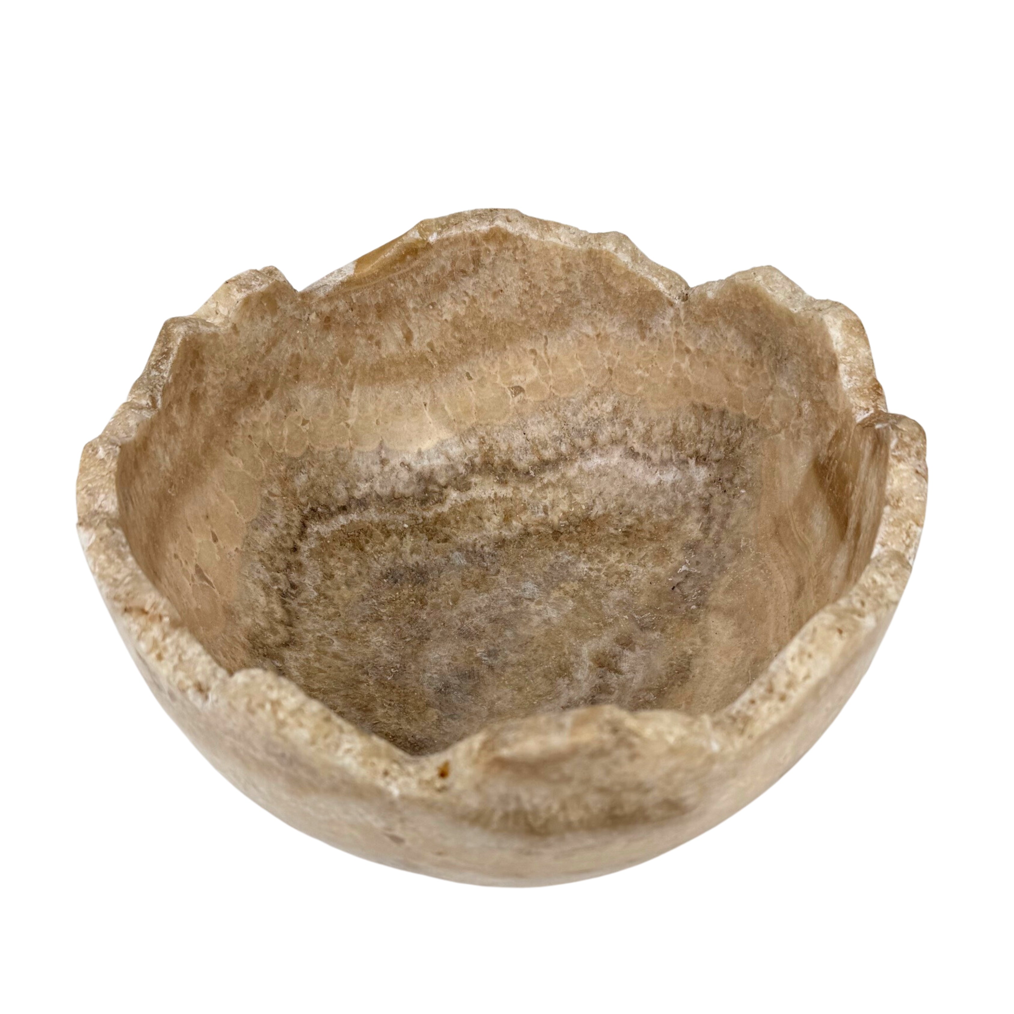Live Edge Decorative Stone Bowl 9in