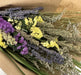 Colorful dried flower bouquet.