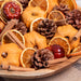 Close up of the botanicals in the bowl of Pumpkin Spice Potpourri. 