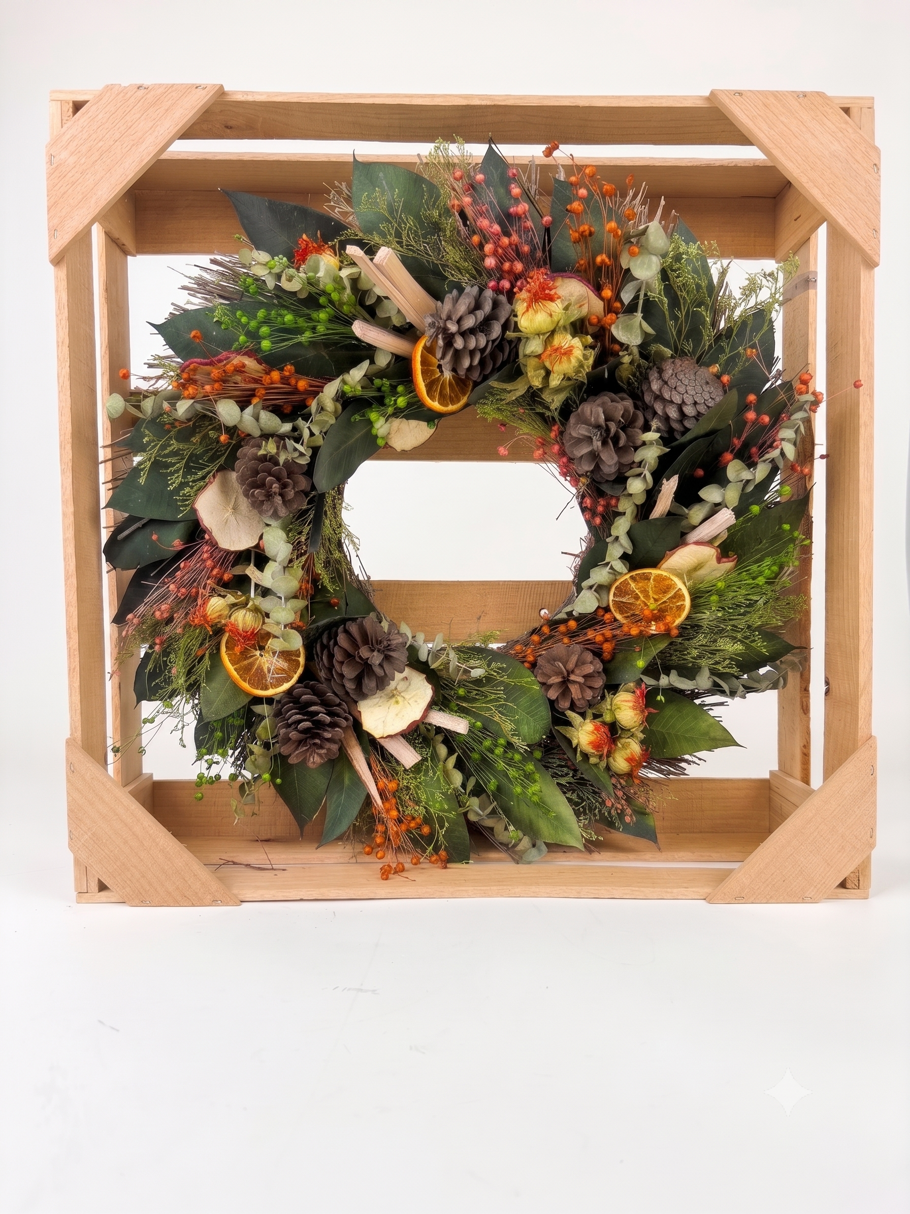 Country Citrus Fall Botanical Wreath 19inch