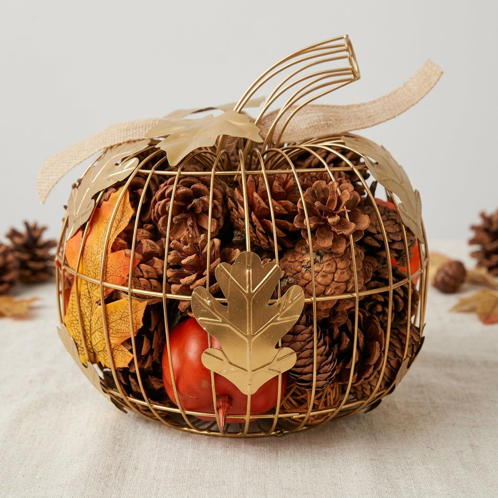 Large Pumpkin Wire Fragrance Potpourri