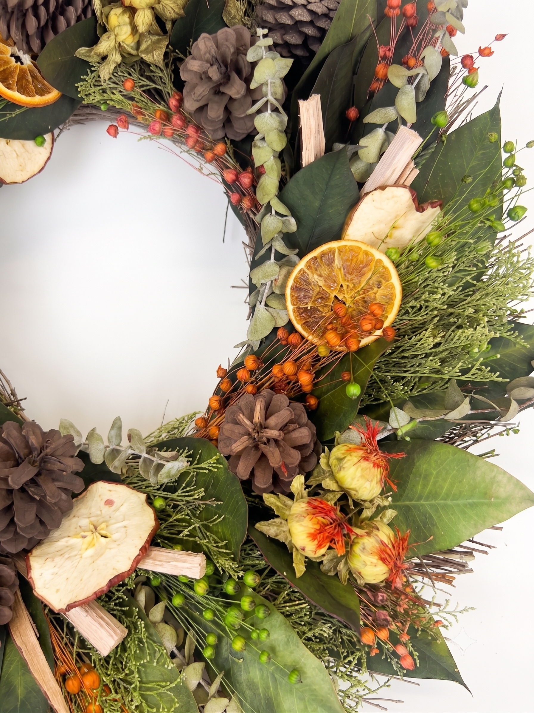 Country Citrus Fall Botanical Wreath 19inch