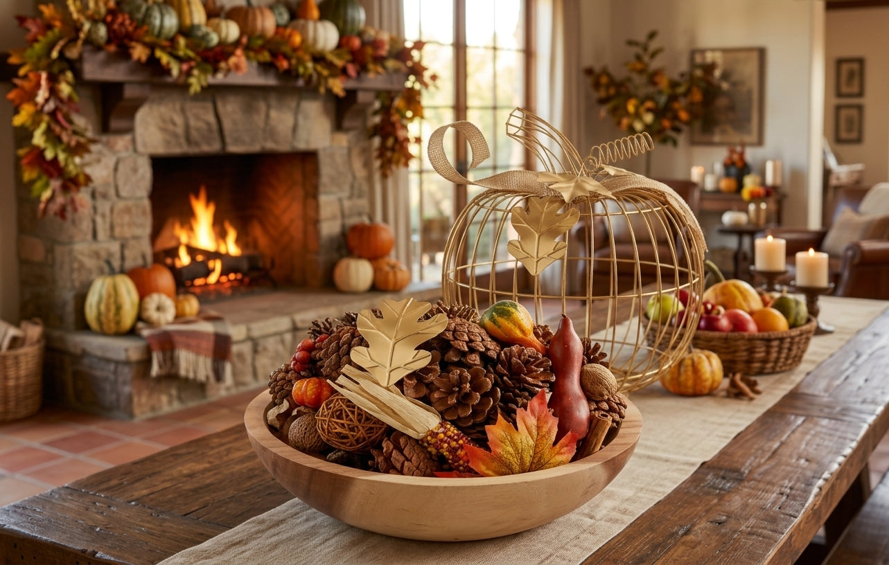 Large Pumpkin Wire Fragrance Potpourri