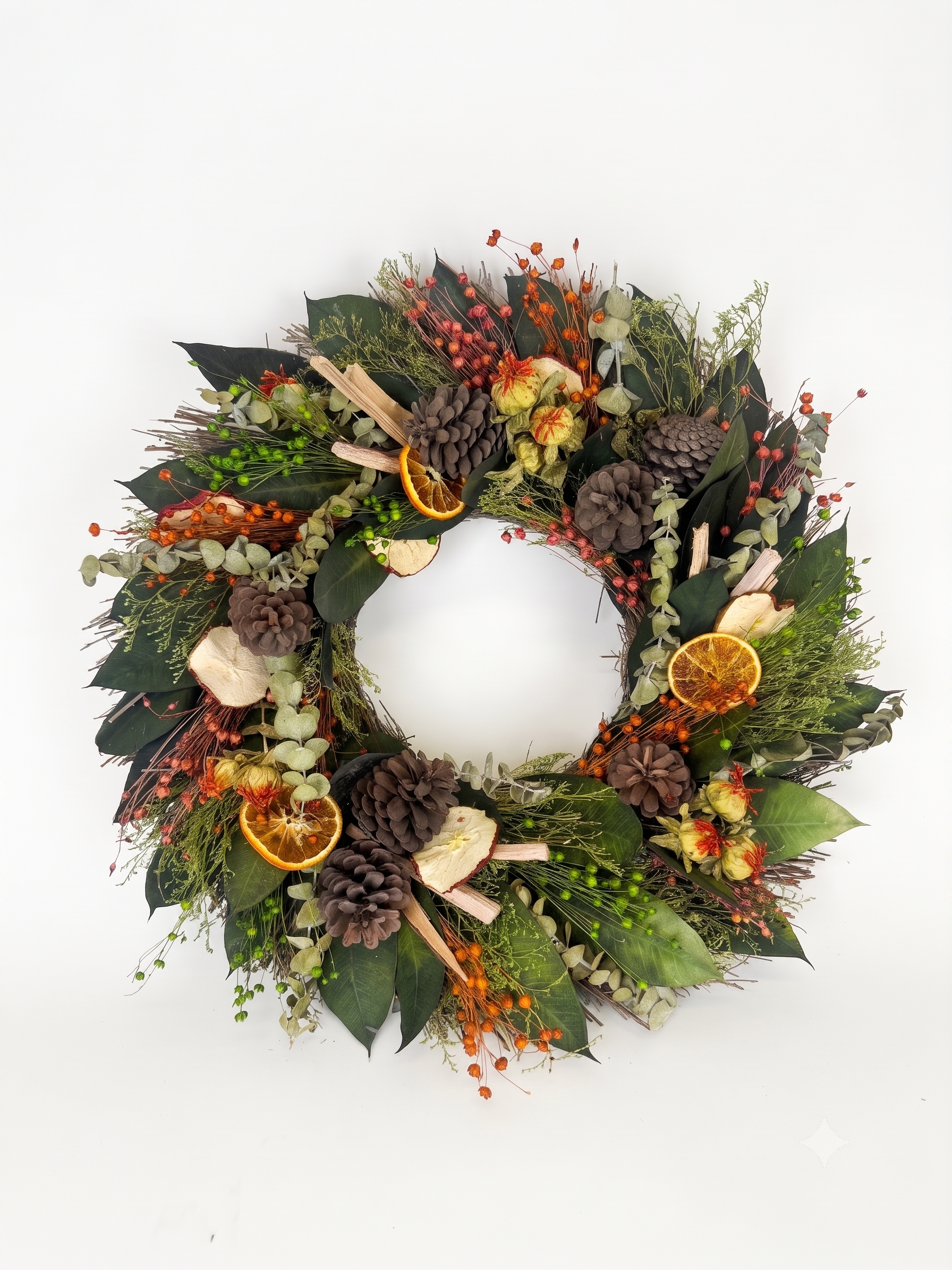 Country Citrus Fall Botanical Wreath 19inch