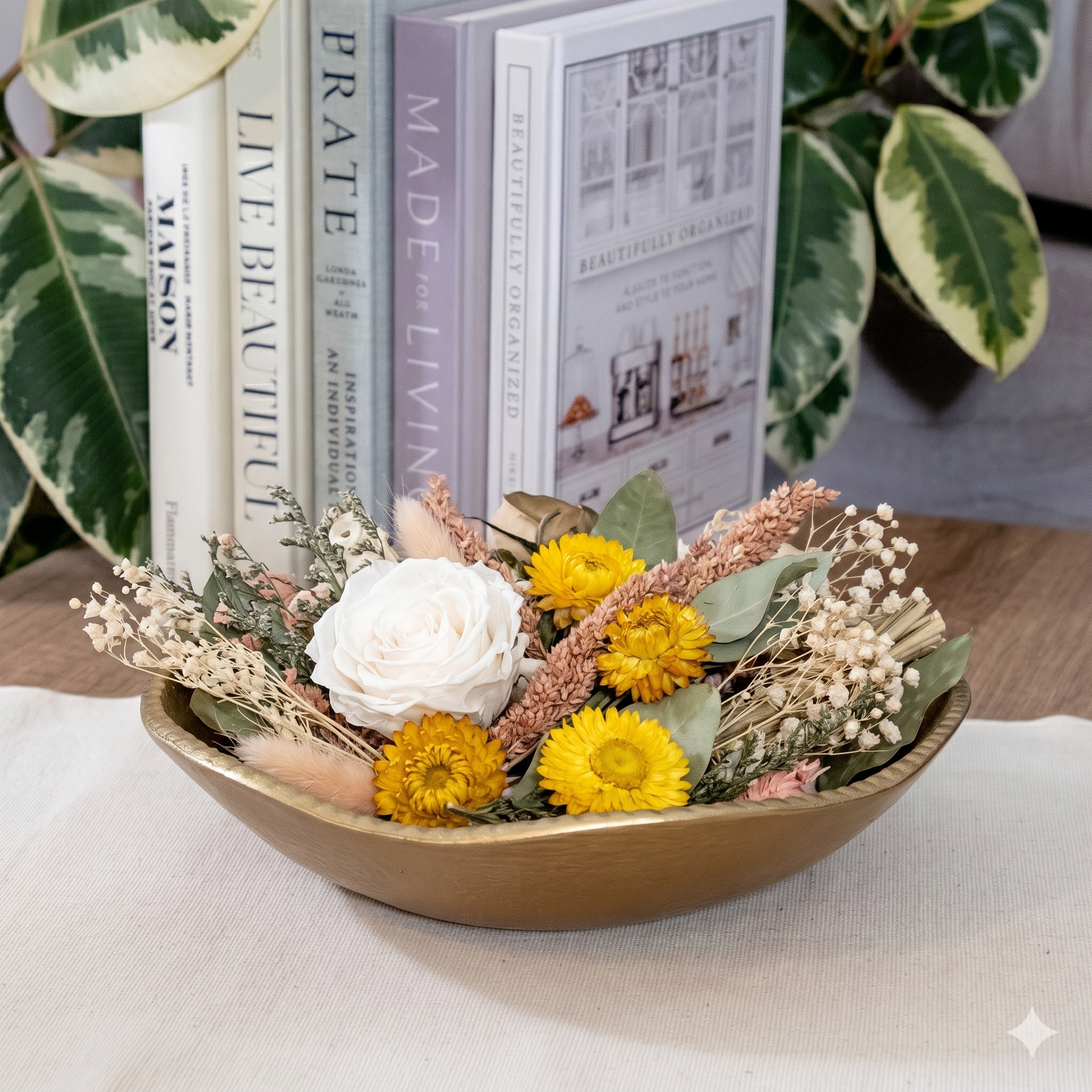 Pomelo Blossom Potpourri in ANDALUCA Metal Bowl