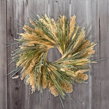 Green & Natural Grains Wreath