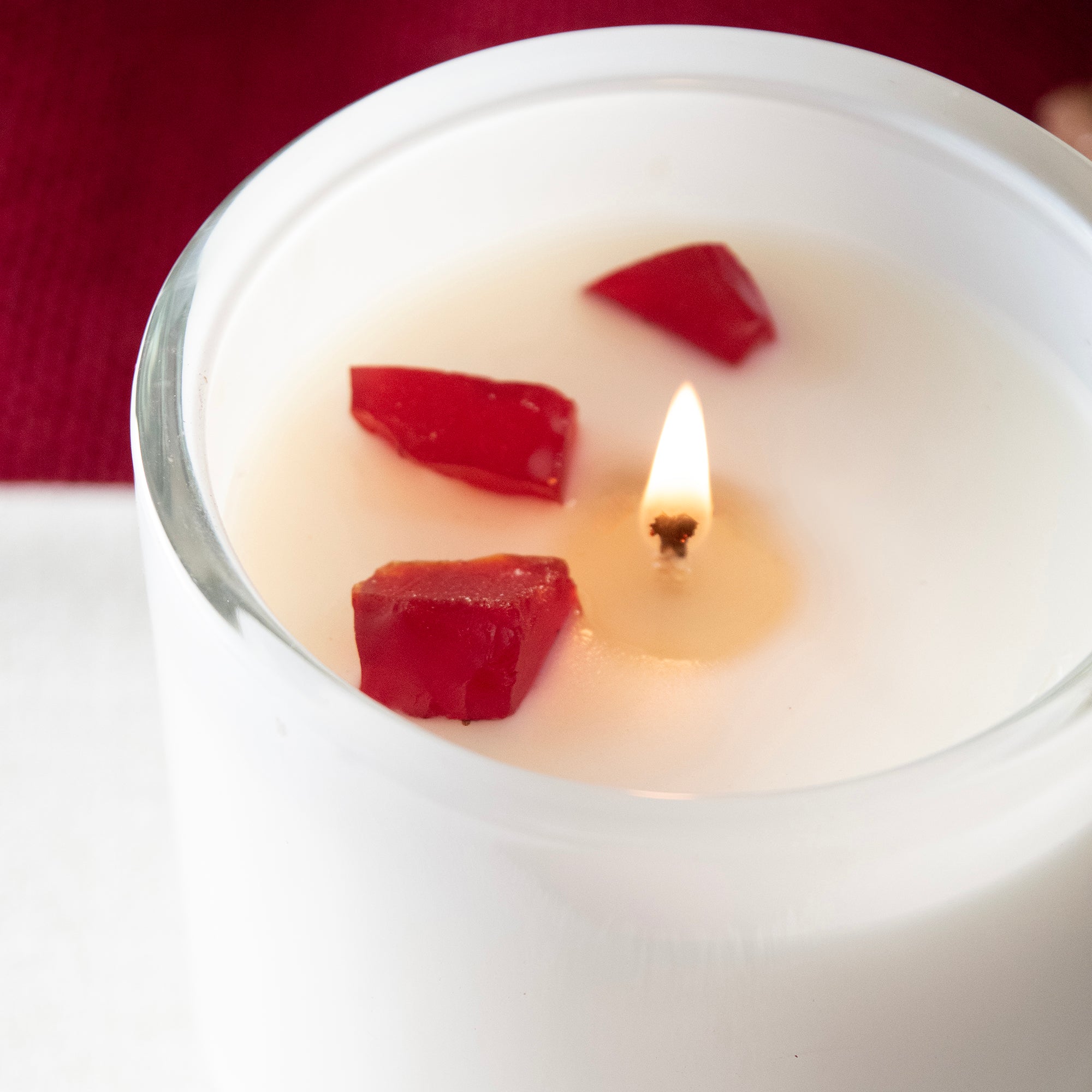 Holiday Memories Stone Candle