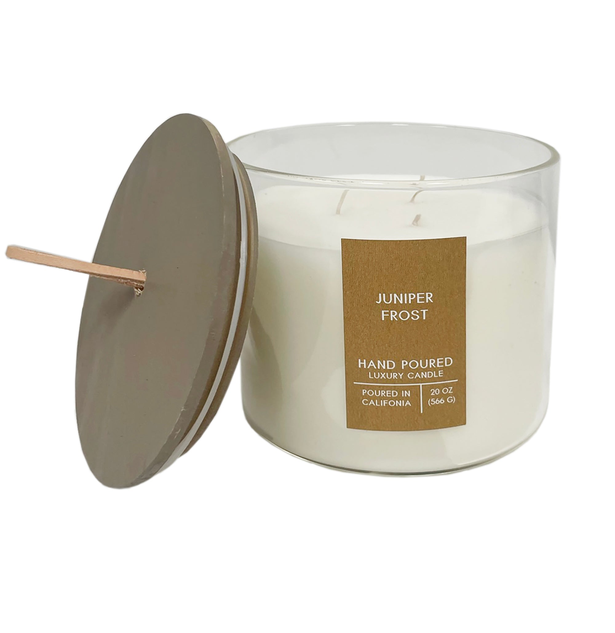 Juniper Frost Botanical Tie 20 oz. Candle with Lid