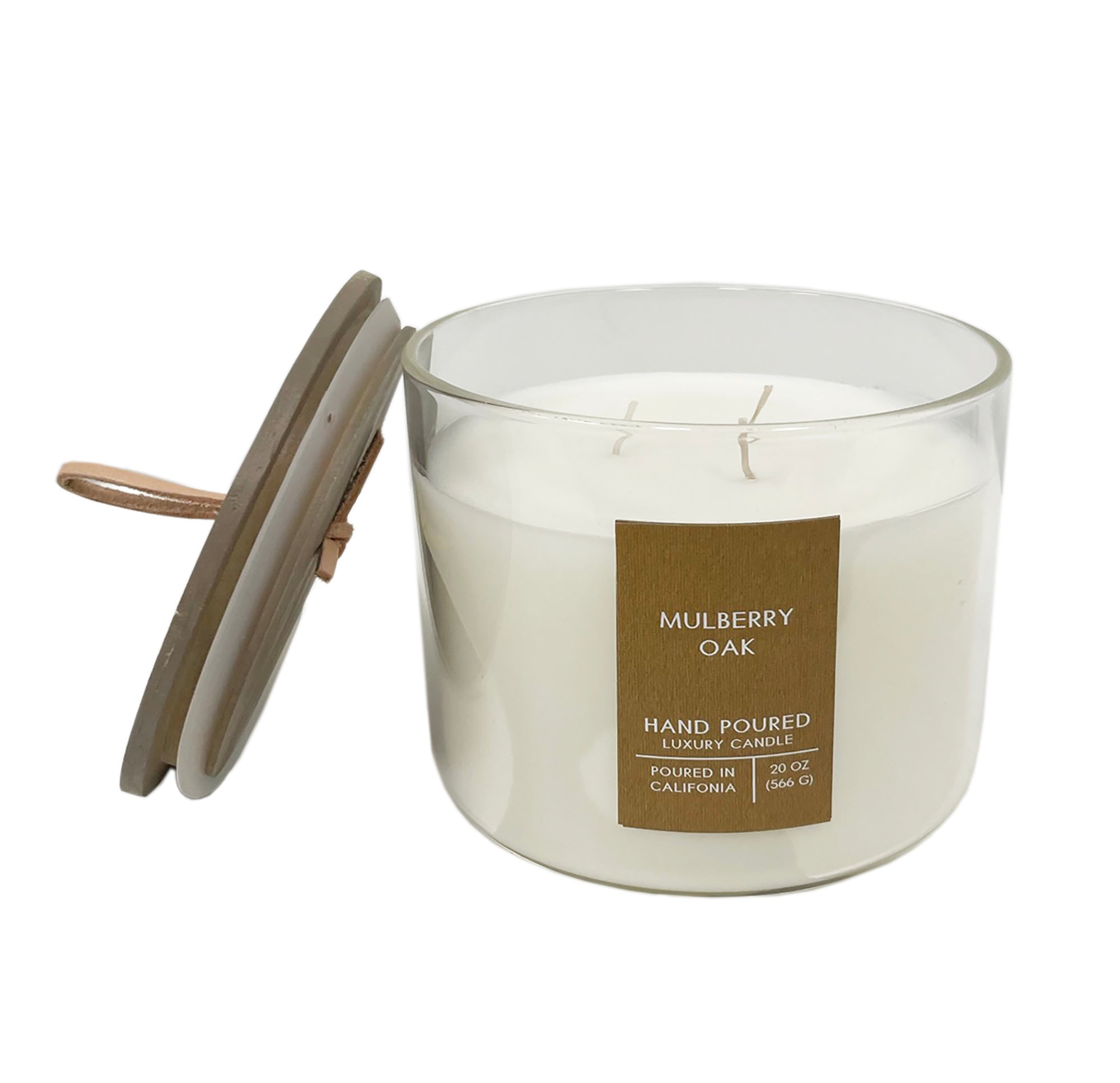 Mulberry Oak Botanical Tie 20 oz. Candle with Lid