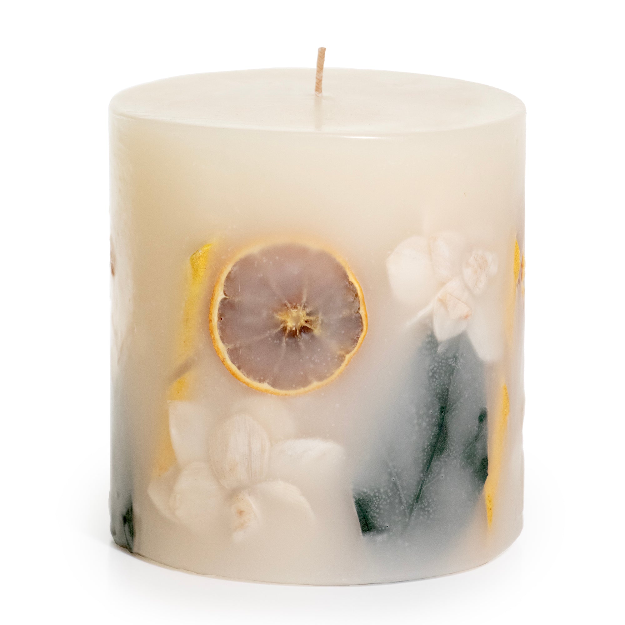 Lemon Zest & Thyme Botanical Pillar Candle