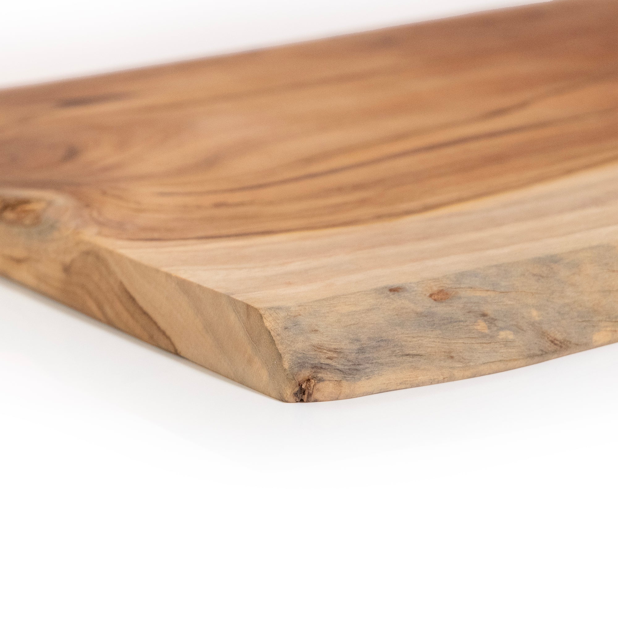 Live Edge Teak Slice Charcuterie Board: Large
