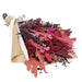 Merlot Burgundy bouquet with preserved euc and variety of florals botanicals 