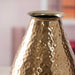 Close up of the empty Ombre Cast Metal Bronze Decorative Vase, in a room setting.