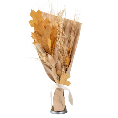 Petite Harvest 12" Bouquet: Amber Oak & Wheat