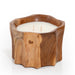 Petite Teak Organic Bowl Candle. Shot on a white background.