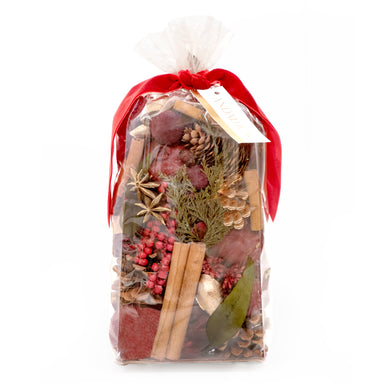 Pomegranate Pine Potpourri Bag, front.