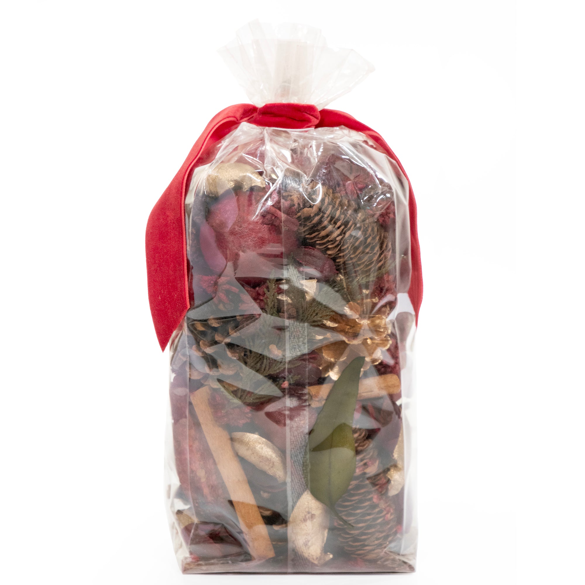 Pomegranate Pine Potpourri Bag, back.