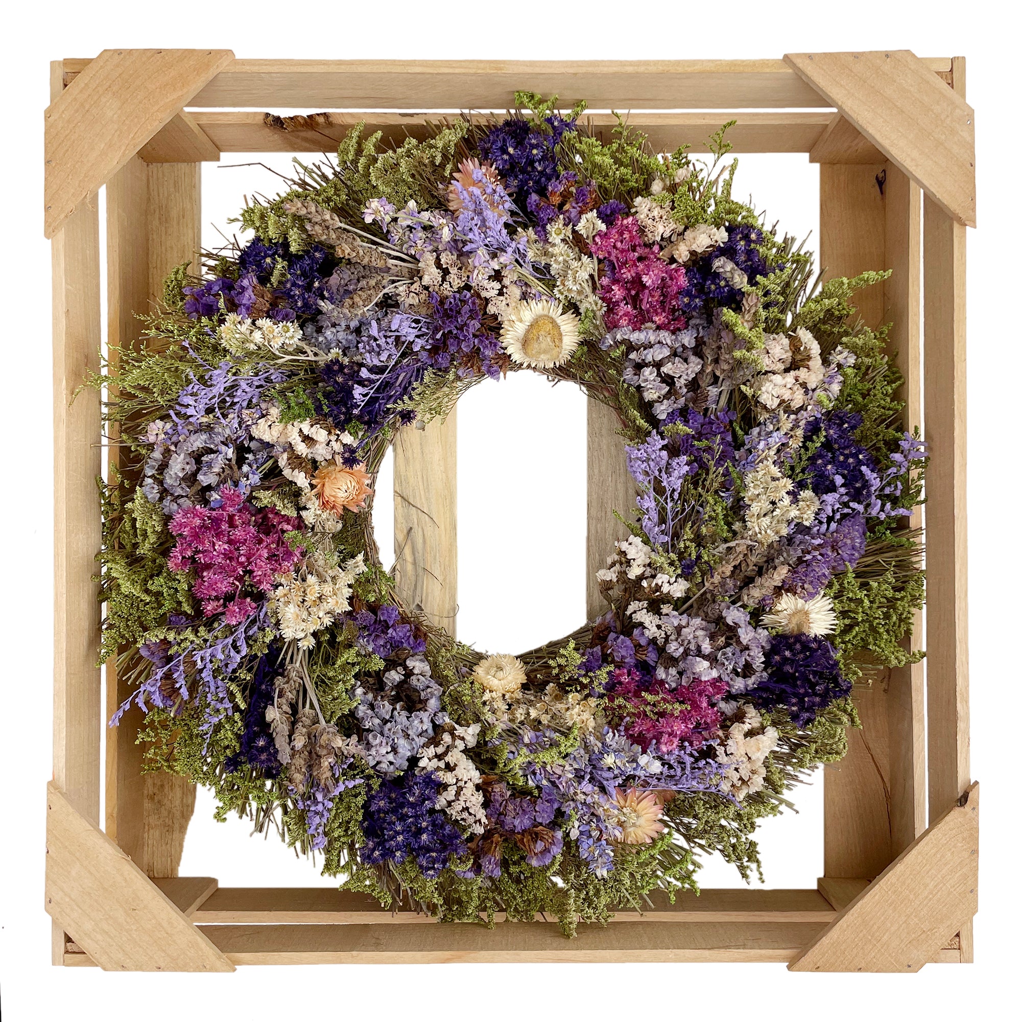 San Anselmo Wreath, shown in it's shipping crate.