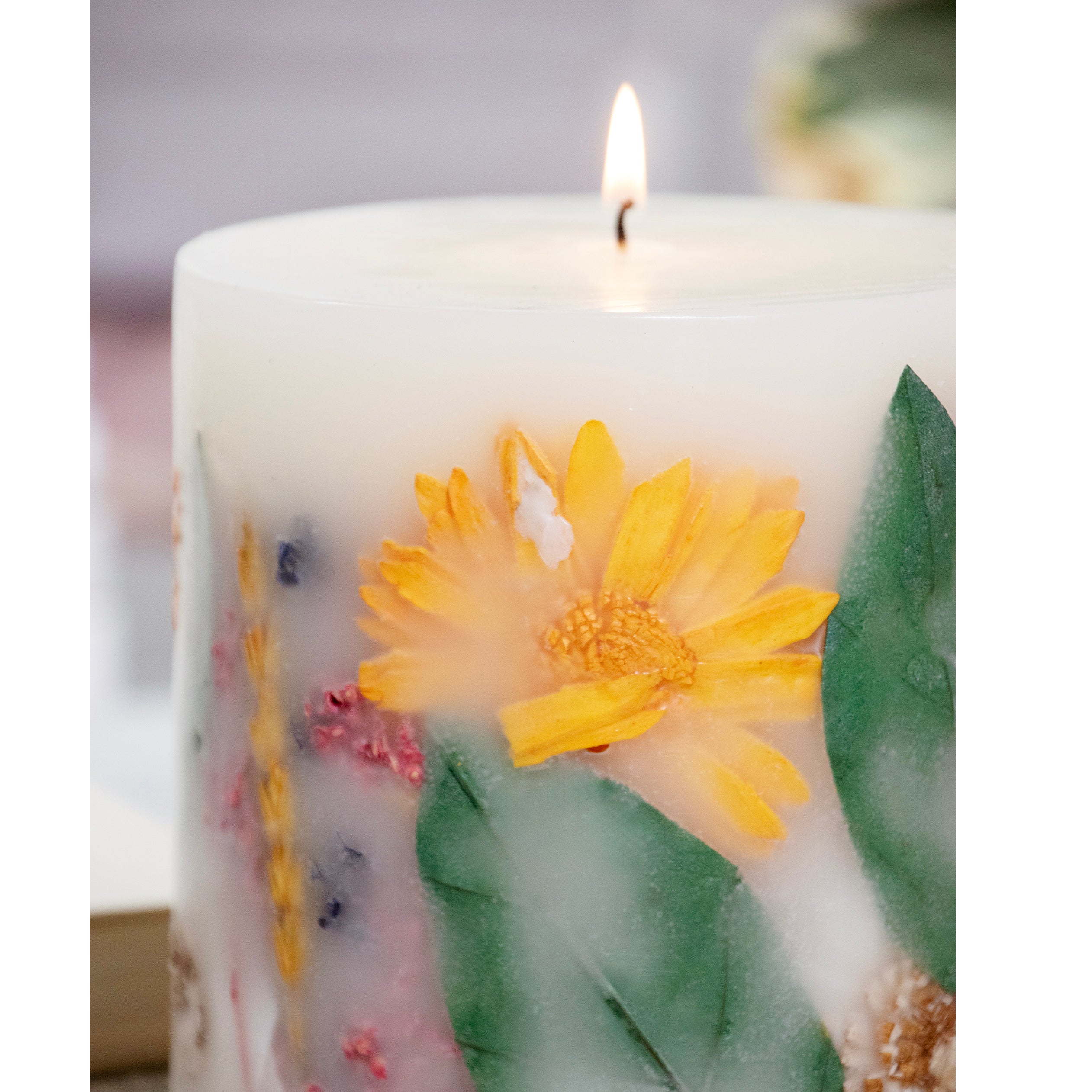 Secrets of Spring Botanical Pillar Candle