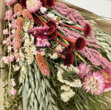 Dried flower and grains bouquet.