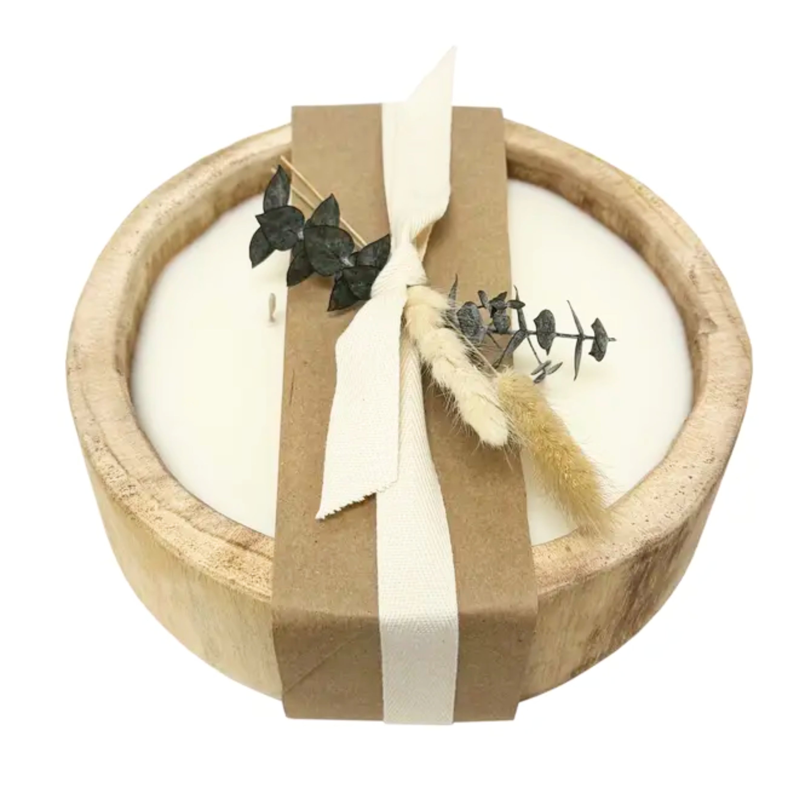 Paulownia Wood Candle Palo Santo Scent 9.5inch Round