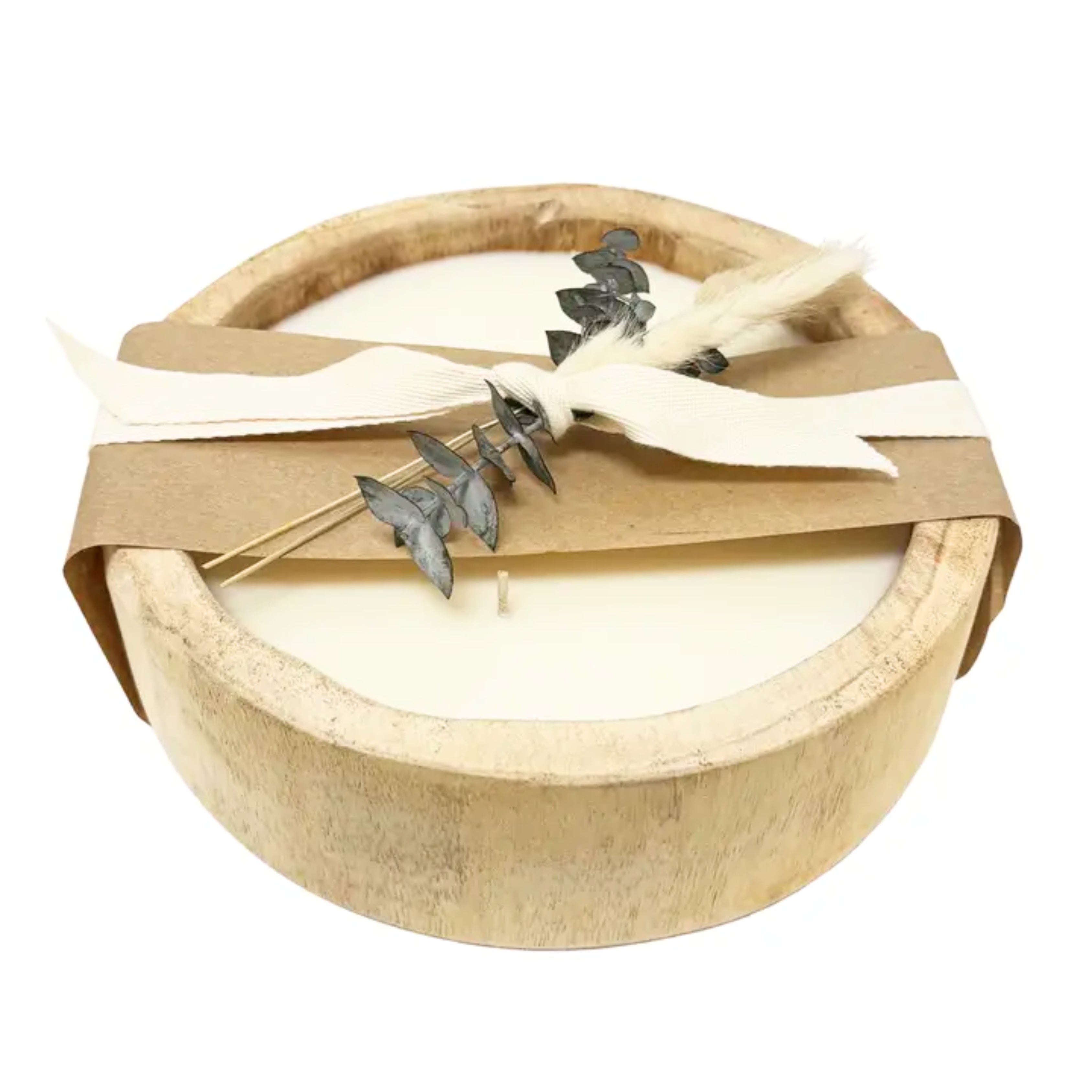 Paulownia Wood Candle Palo Santo Scent 9.5inch Round