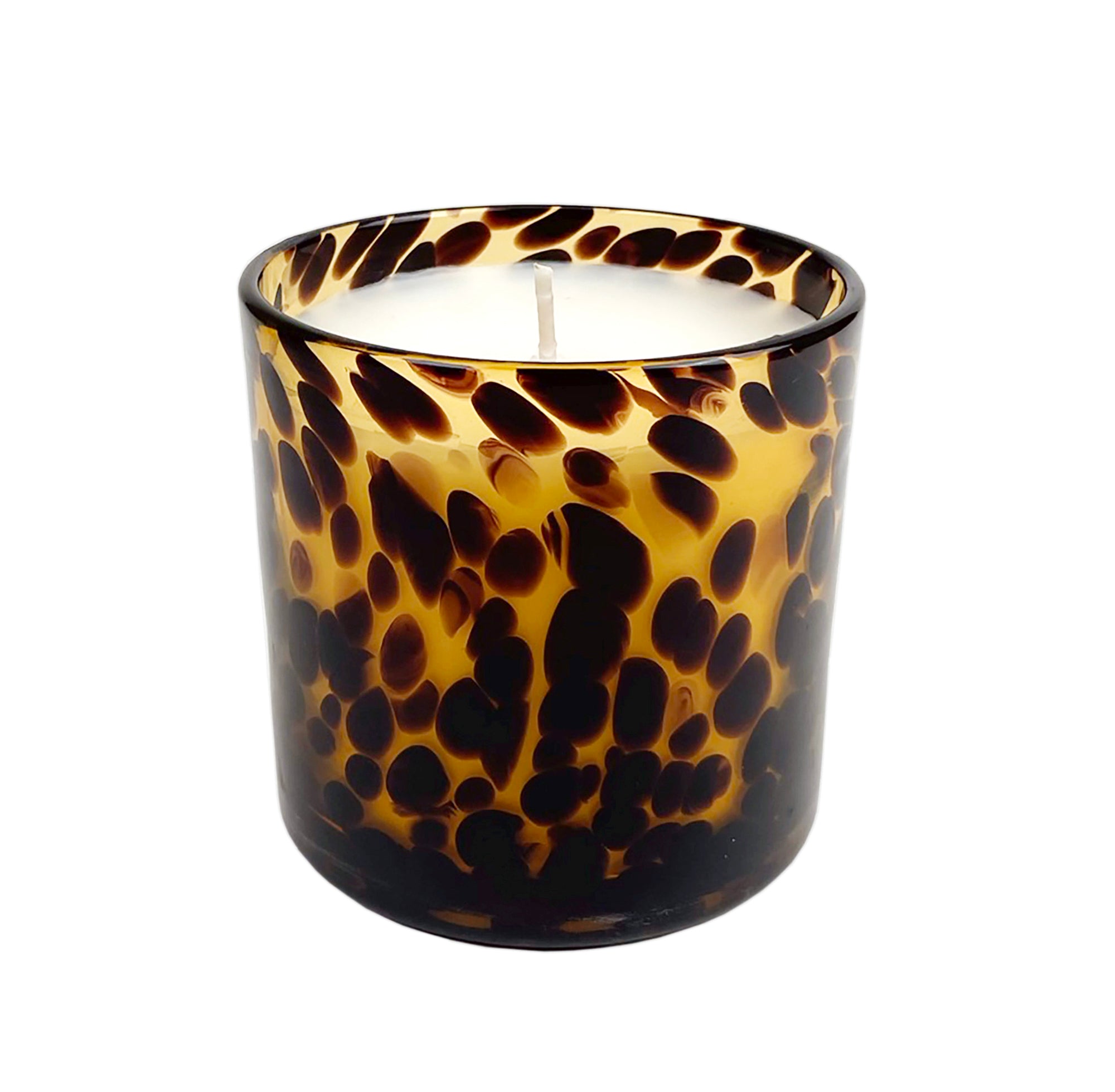 Tortoise glass candle
