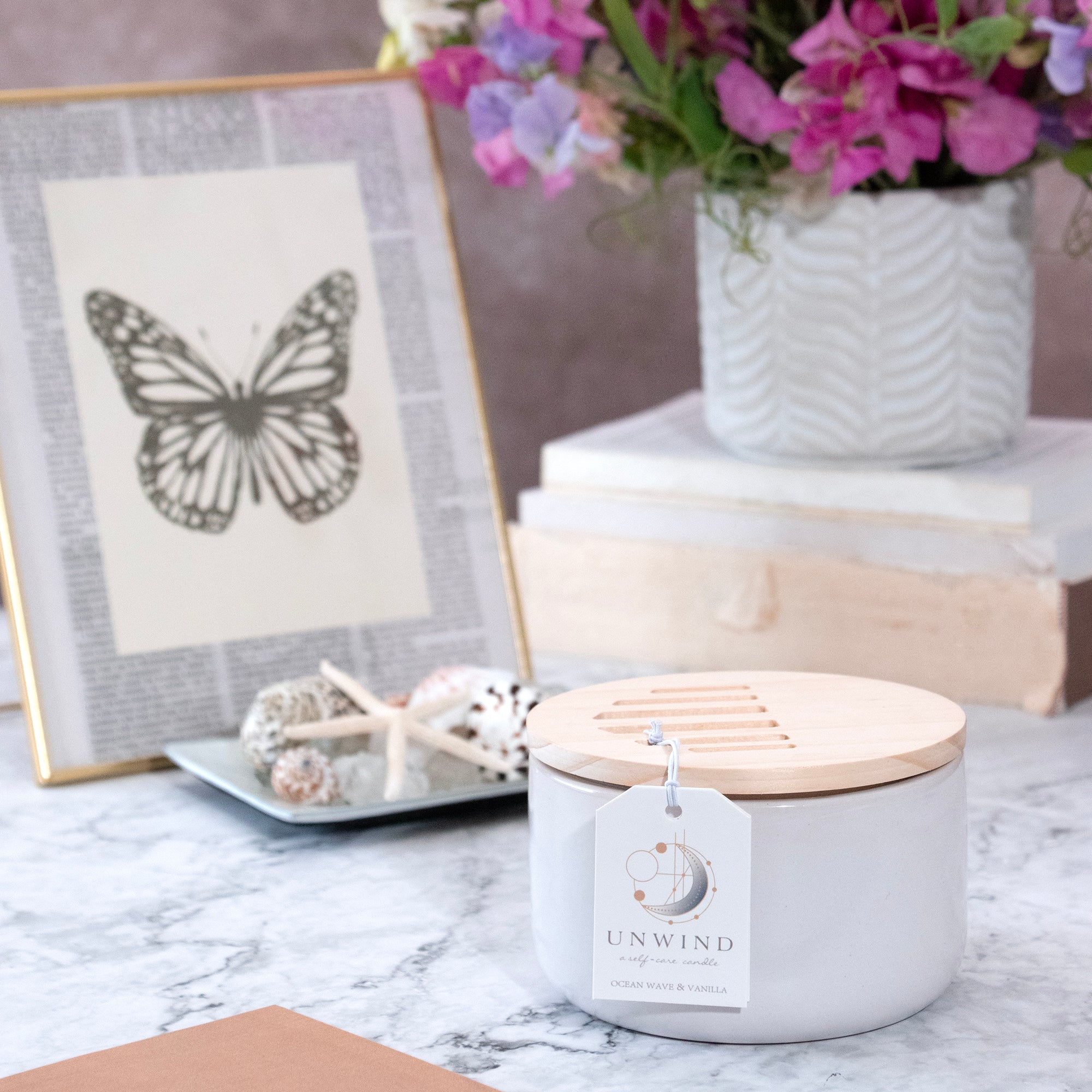 UNWIND: Ocean Wave & Vanilla Candle