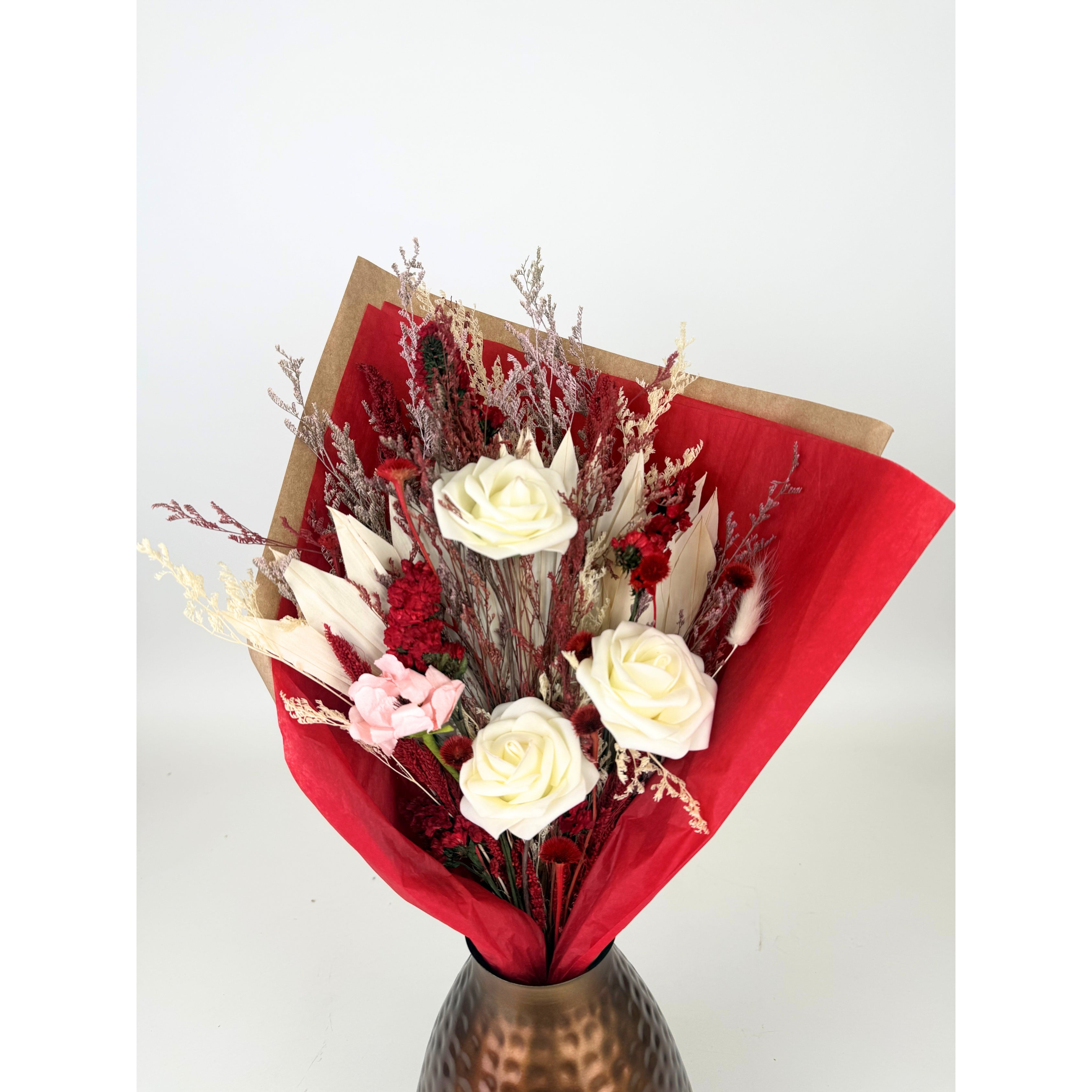 ANDALUCA Red Rose Valentine Floral Bouquet