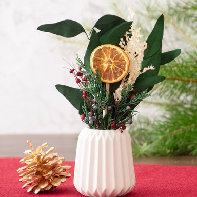 Winter Citrus Mini Bouquet in vase 
