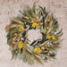 Yarrow & Sage Wreath against whitewashed background
