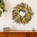 Yarrow & Sage Wreath on wall