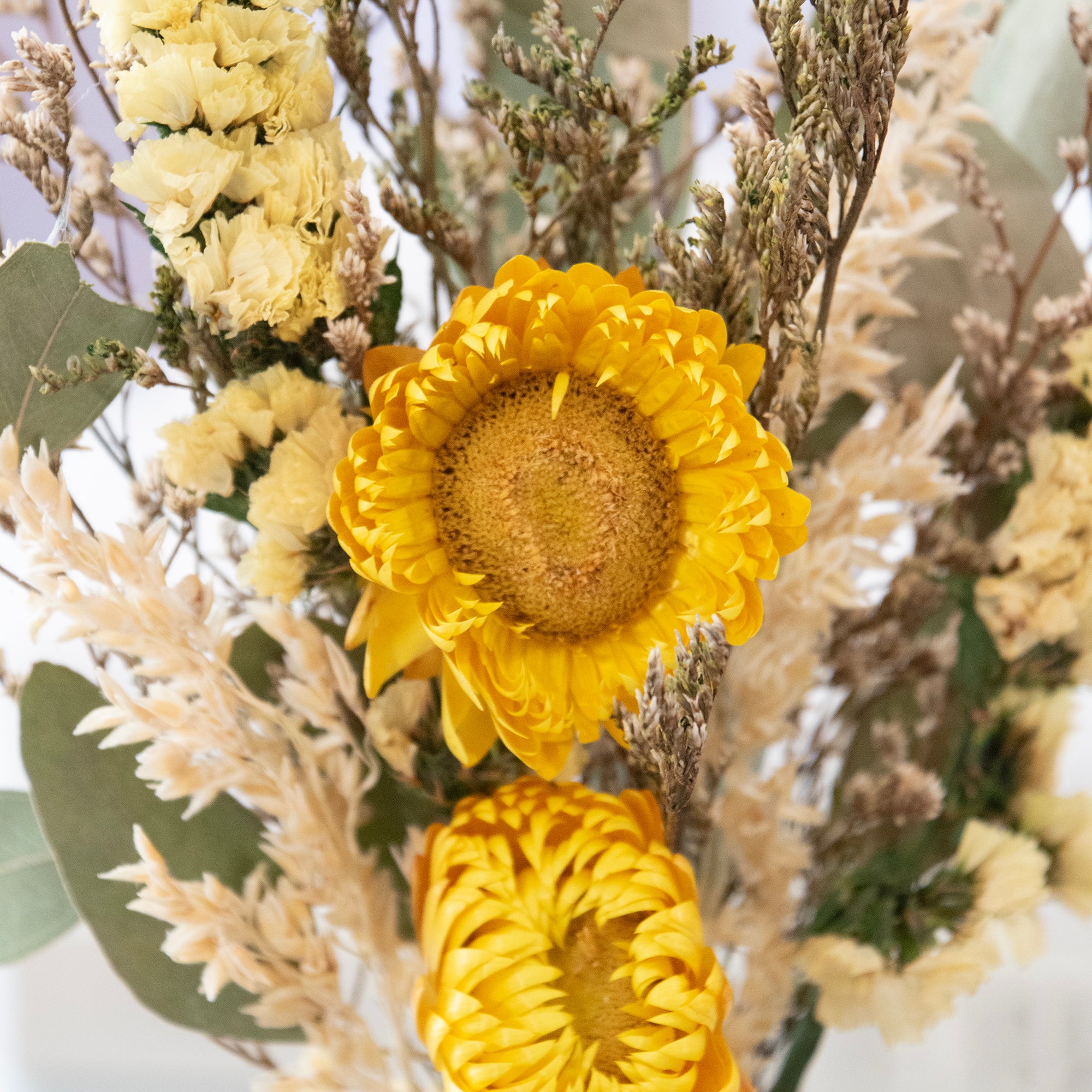 Yellow Strawflower Happy Mini Bouquet #237