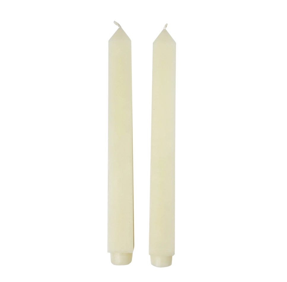 Ivory Square Taper Candles (Set of 2)